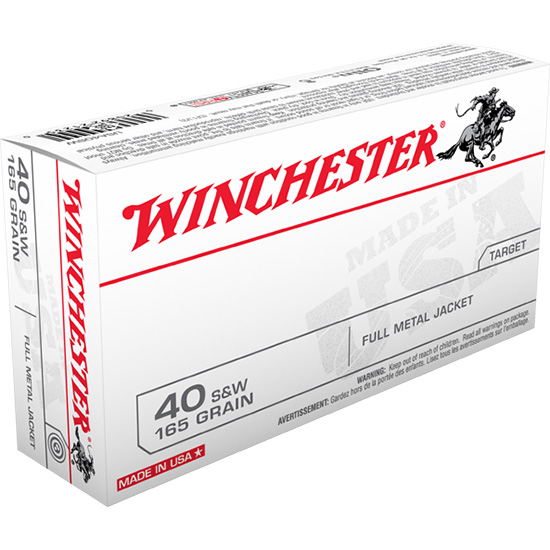WIN USA 40SW 165GR FMJ FN 50/10 USA 40SW 165GR FMJ FN 50/10 Ammo