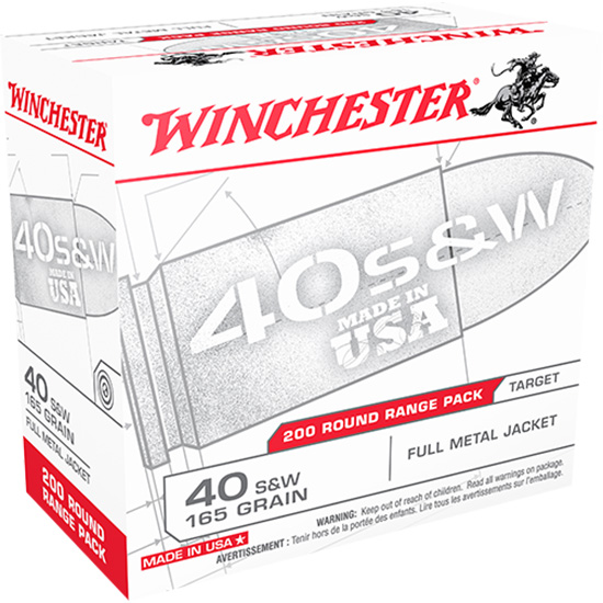 WIN USA 40SW 165GR FMJ 200/3 USA 40SW 165GR FMJ 200/3 Ammo