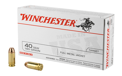 WIN USA 40SW 180GR FMJ 50/500 USA 40SW 180GR FMJ 50/500 Ammo